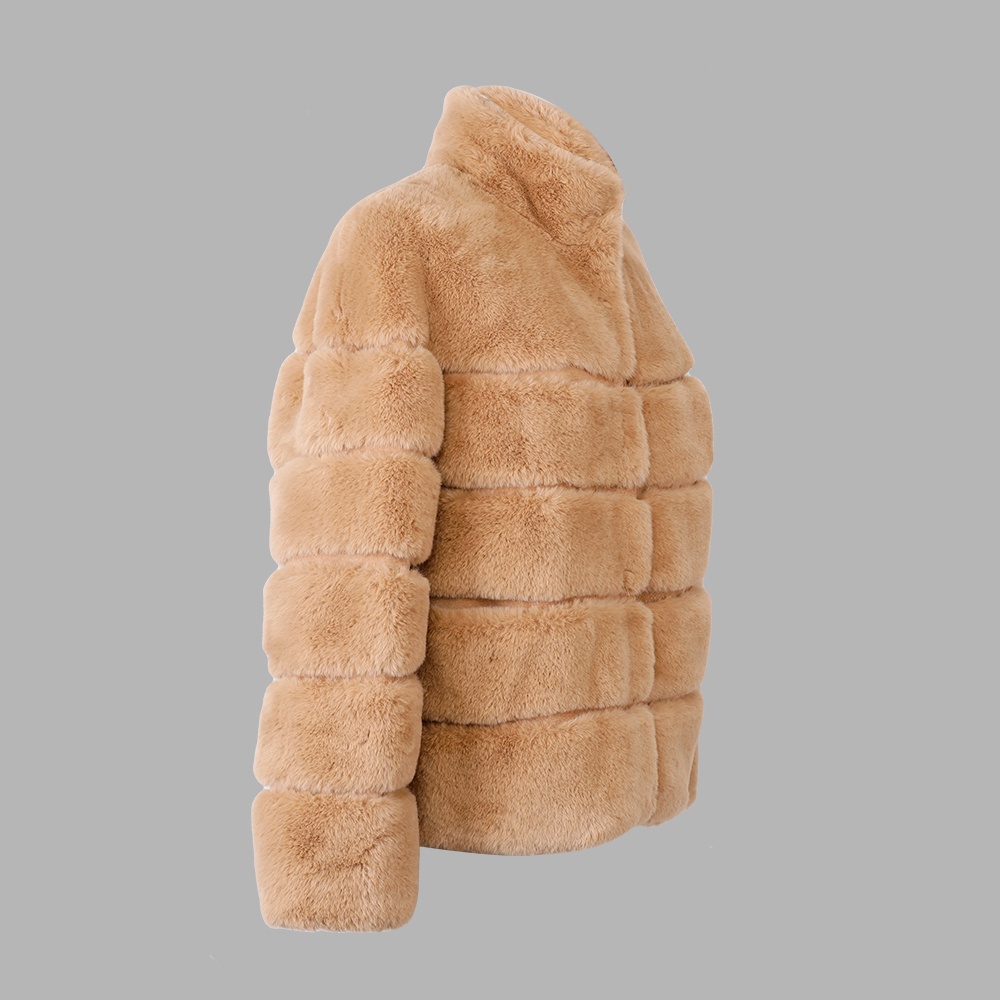 人造毛女式上衣