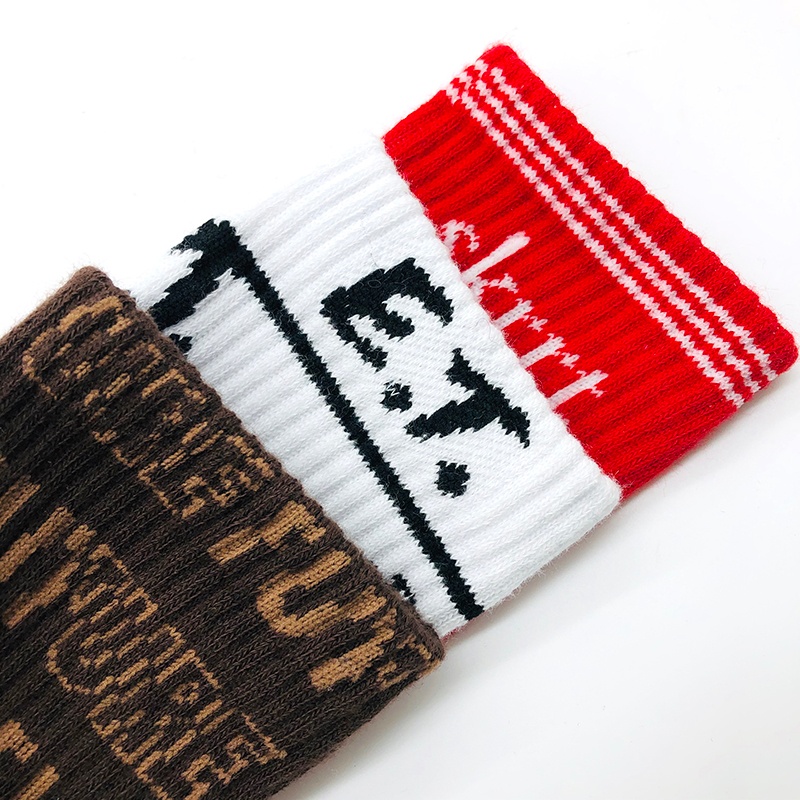 男式抽橡筋運動中襪提花襪NF18007