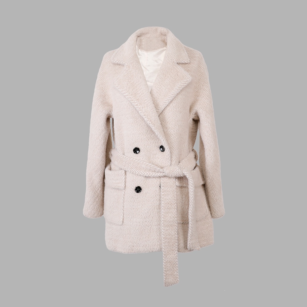 波紋水貂絨大衣